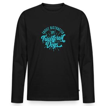 Treeing Walker Coonhound - Männer Premium Bio Langarmshirt - Schwarz - Vorne - Nico (187cm)