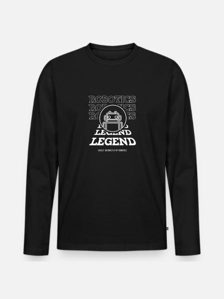 Robotik-Legende Nette Robotertechnik - Männer Premium Bio Langarmshirt - Schwarz