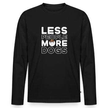 Treeing Walker Coonhound - Männer Premium Bio Langarmshirt - Schwarz - Vorne - Nico (187cm)