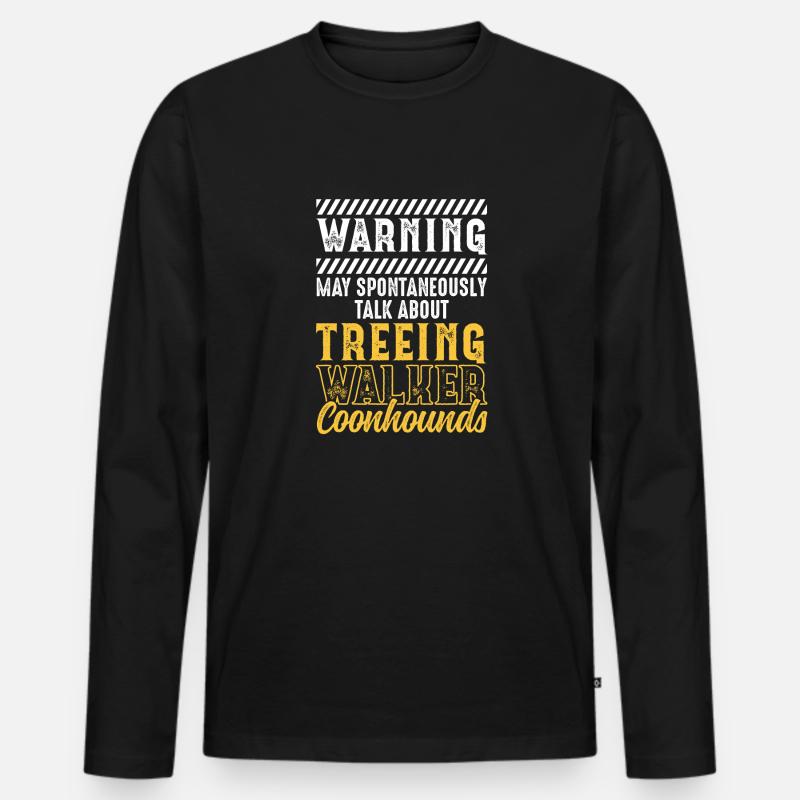 Treeing Walker Coonhound - Männer Premium Bio Langarmshirt - Schwarz