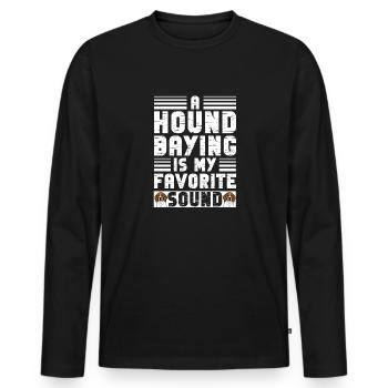 Treeing Walker Coonhound - Männer Premium Bio Langarmshirt - Schwarz - Vorne - Nico (187cm)