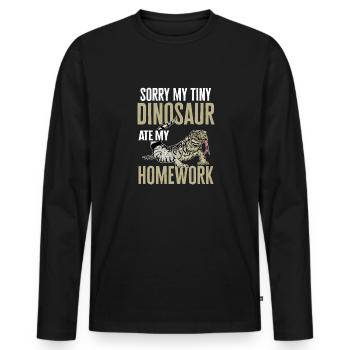 Teju Tegu Eidechse Reptil Herpetologe - Männer Premium Bio Langarmshirt - Schwarz - Vorne - Nico (187cm)