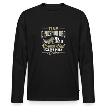 Tegu Eidechse Reptil Herpetologe - Männer Premium Bio Langarmshirt - Schwarz - Vorne - Nico (187cm)