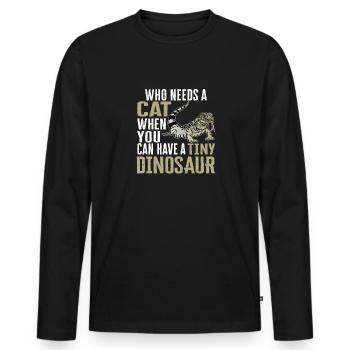 Tegu Eidechse Reptil Herpetologe - Männer Premium Bio Langarmshirt - Schwarz - Vorne - Nico (187cm)