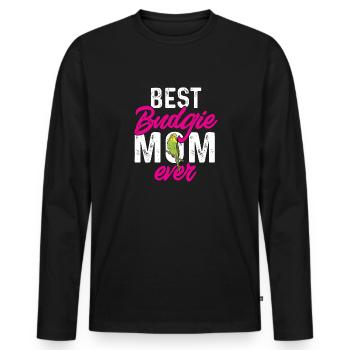 Wellensittich Sittich Vogel Haustier Geschenk - Männer Premium Bio Langarmshirt - Schwarz - Vorne - Nico (187cm)