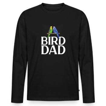 Wellensittich Sittich Vogel Haustier Geschenk - Männer Premium Bio Langarmshirt - Schwarz - Vorne - Nico (187cm)