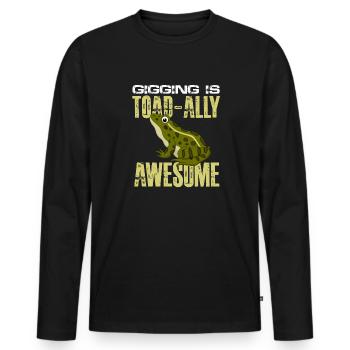 gigging is toad ally awesome Design for a sex - Men's Premium Organic Long Sleeve Shirt - black - Front - Nico (187cm)