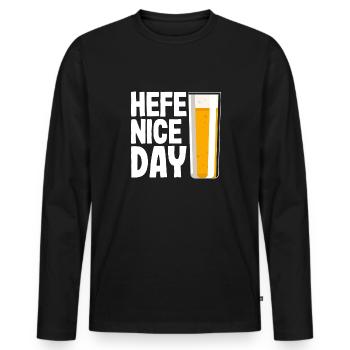 Hefe Nice Day Lustiges Bier Hobbybrauer Weizen - Männer Premium Bio Langarmshirt - Schwarz - Vorne - Nico (187cm)