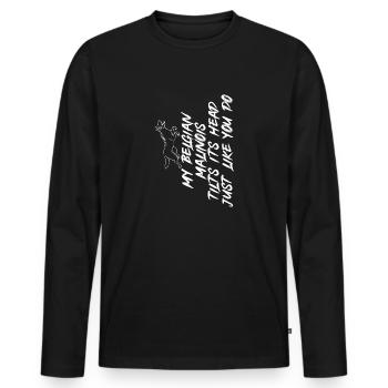Malinois Belgian Shepherd Mechelaar Dog - Men's Premium Organic Long Sleeve Shirt - black - Front - Nico (187cm)