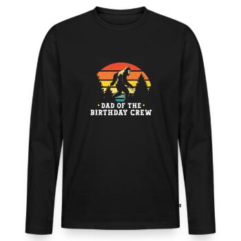 Bigfoot Party fournit le père de l’équipe d’anniversaire - T-shirt manches longues Premium bio Homme - noir - Devant - Nico (187cm)