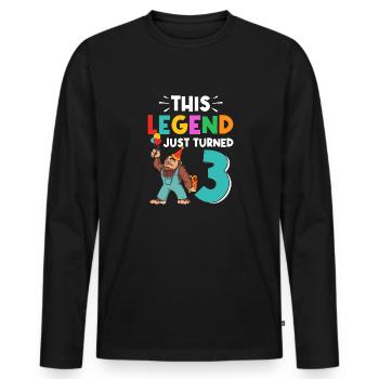 Bigfoot Party fournit le père de l’équipe d’anniversaire - T-shirt manches longues Premium bio Homme - noir - Devant - Nico (187cm)