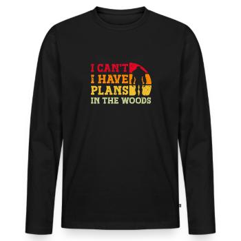 Bigfoot Party Supplies I Can’t I Have Plans In - T-shirt manches longues Premium bio Homme - noir - Devant - Nico (187cm)