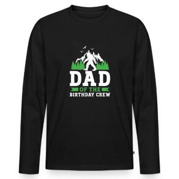 Bigfoot Party fournit le père de l’équipe d’anniversaire - T-shirt manches longues Premium bio Homme - noir - Devant - Nico (187cm)