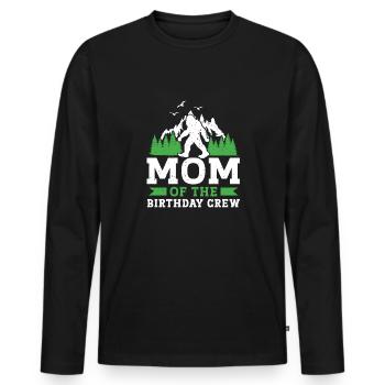 Bigfoot Party fournit maman de l’équipe d’anniversaire - T-shirt manches longues Premium bio Homme - noir - Devant - Nico (187cm)