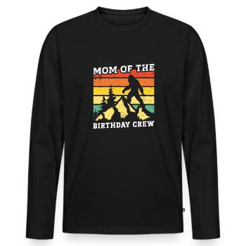 Bigfoot Party fournit l’équipe de maman de l’anniversaire - T-shirt manches longues Premium bio Homme - noir - Devant - Nico (187cm)