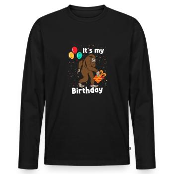 Bigfoot Party Supplies It's My Birthday - Männer Premium Bio Langarmshirt - Schwarz - Vorne - Nico (187cm)