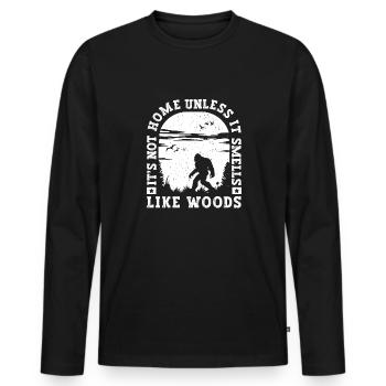 Bigfoot Party Supplies It's Not Home Unless Its - Men's Premium Organic Long Sleeve Shirt - black - Front - Nico (187cm)