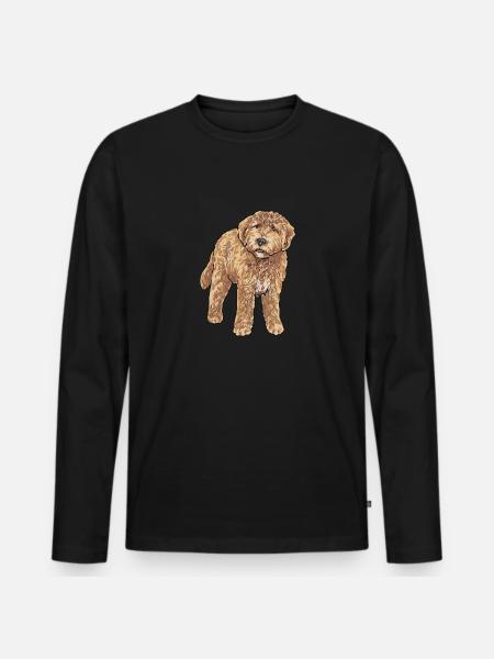 Goldendoodle Dog Gift - Men's Premium Organic Long Sleeve Shirt - black