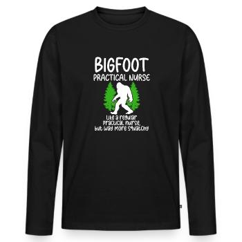 Bigfoot Party fournit une infirmière Bigfoot - T-shirt manches longues Premium bio Homme - noir - Devant - Nico (187cm)
