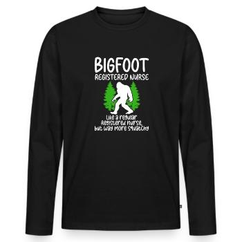 Bigfoot Party fournit une infirmière Bigfoot - T-shirt manches longues Premium bio Homme - noir - Devant - Nico (187cm)