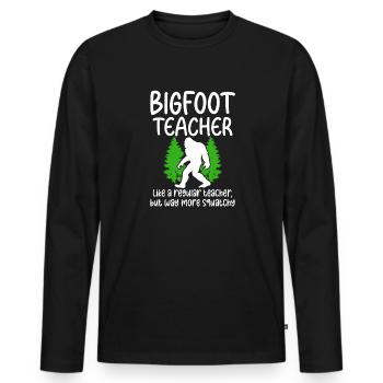 Bigfoot Party fournit des enseignants de Bigfoot - T-shirt manches longues Premium bio Homme - noir - Devant - Nico (187cm)
