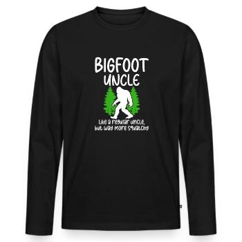 Bigfoot Party fournit Bigfoot Uncle - T-shirt manches longues Premium bio Homme - noir - Devant - Nico (187cm)