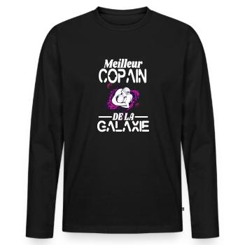 Meilleur Copain De La Galaxie Saint - T-shirt manches longues Premium bio Homme - noir - Devant - Nico (187cm)