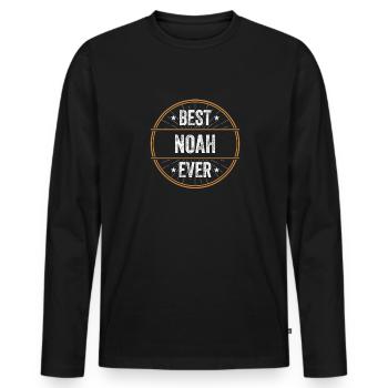 Meilleur Noah Jamais Prénom Nom Cadeau - T-shirt manches longues Premium bio Homme - noir - Devant - Nico (187cm)
