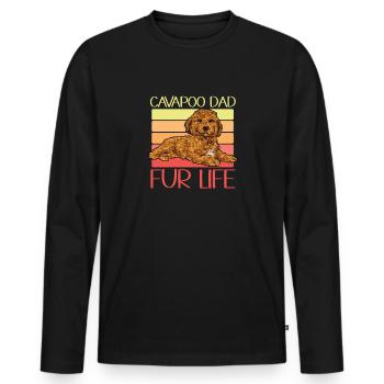 Cavapoo Cavoodle Capoodle Dog - Men's Premium Organic Long Sleeve Shirt - black - Front - Nico (187cm)