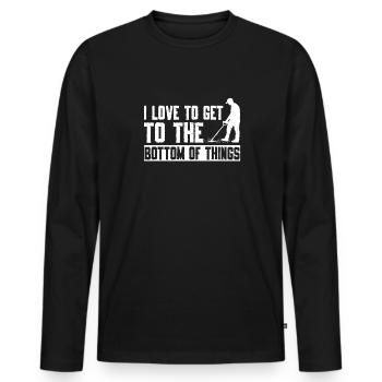 Metal Detector Treasure Hunters Treasure Hunt - Men's Premium Organic Long Sleeve Shirt - black - Front - Nico (187cm)
