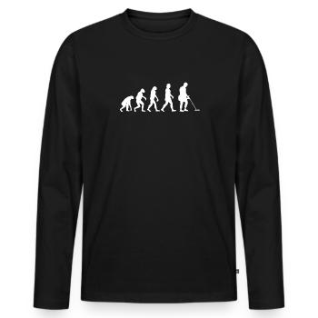 Metal Detector Treasure Hunters Treasure Hunt - Men's Premium Organic Long Sleeve Shirt - black - Front - Nico (187cm)