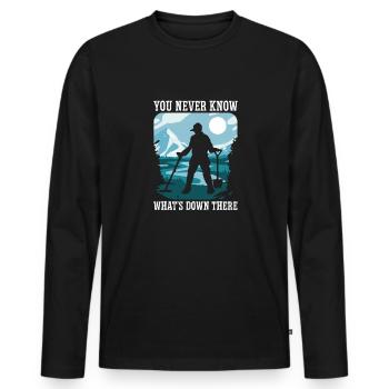 Metal Detector Treasure Hunters Treasure Hunt - Men's Premium Organic Long Sleeve Shirt - black - Front - Nico (187cm)