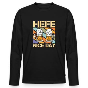 Hefe Nice Day Lustiges Bier Trinker Brauer Alkohol - Männer Premium Bio Langarmshirt - Schwarz - Vorne - Nico (187cm)