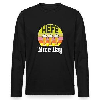Hefe Nice Day Alkohol Brauer Bierbrauen Bier - Männer Premium Bio Langarmshirt - Schwarz - Vorne - Nico (187cm)