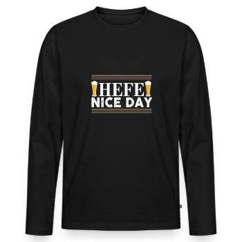 Hefe Nice Day Alkohol Brauer Bierbrauen Bier - Männer Premium Bio Langarmshirt - Schwarz - Vorne - Nico (187cm)