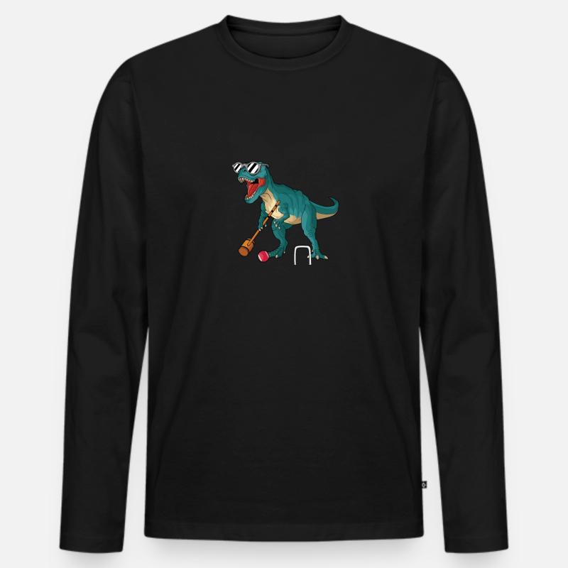 Croquet - Männer Premium Bio Langarmshirt - Schwarz