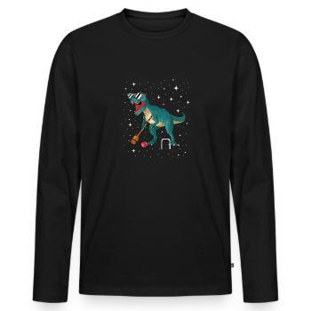 Croquet - T-shirt manches longues Premium bio Homme - noir - Devant - Nico (187cm)