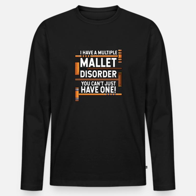 Croquet - Männer Premium Bio Langarmshirt - Schwarz