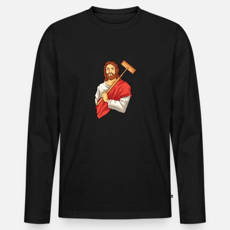 Croquet - Männer Premium Bio Langarmshirt - Schwarz