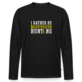 Metaldetektor Schatzsucher Schatzsuche - Männer Premium Bio Langarmshirt - Schwarz - Vorne - Nico (187cm)