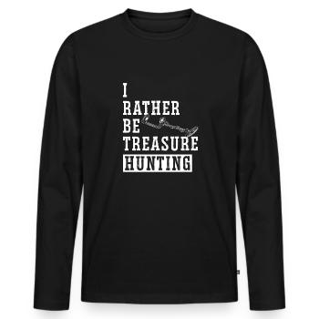 Metal Detector Treasure Hunters Treasure Hunt - Men's Premium Organic Long Sleeve Shirt - black - Front - Nico (187cm)