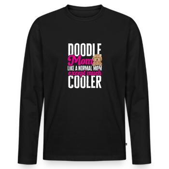 Goldendoodle Doodle Hund - Männer Premium Bio Langarmshirt - Schwarz - Vorne - Nico (187cm)