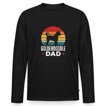 Goldendoodle Doodle Dog - Men's Premium Organic Long Sleeve Shirt - black - Front - Nico (187cm)