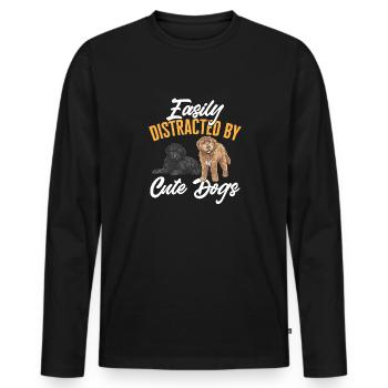 Goldendoodle Doodle Chien - T-shirt manches longues Premium bio Homme - noir - Devant - Nico (187cm)