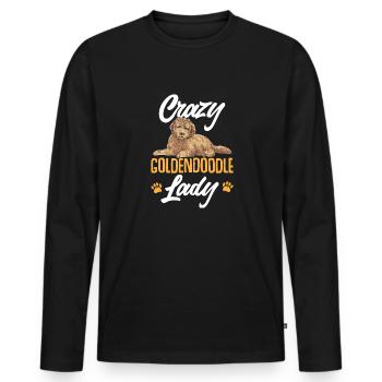 Goldendoodle Doodle Hund - Männer Premium Bio Langarmshirt - Schwarz - Vorne - Nico (187cm)