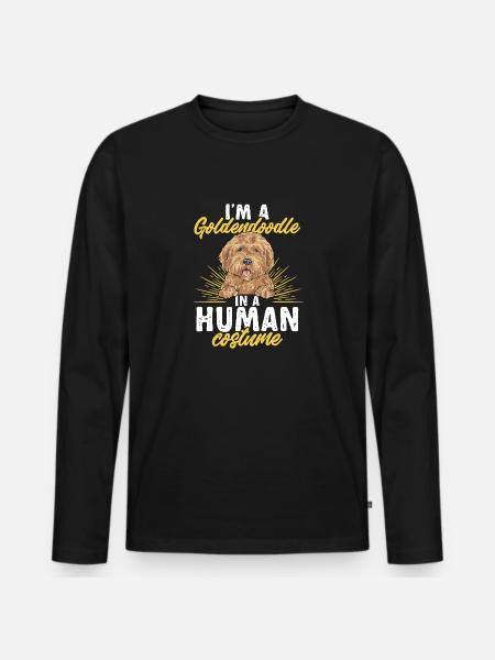 Goldendoodle Doodle Chien - T-shirt manches longues Premium bio Homme - noir