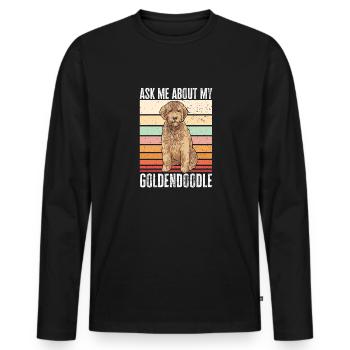 Goldendoodle Doodle Chien - T-shirt manches longues Premium bio Homme - noir - Devant - Nico (187cm)