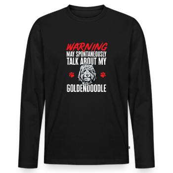 Goldendoodle Doodle Chien - T-shirt manches longues Premium bio Homme - noir - Devant - Nico (187cm)