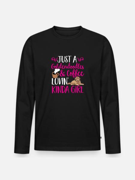 Goldendoodle Doodle Dog - Men's Premium Organic Long Sleeve Shirt - black