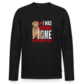 Goldendoodle Doodle Hund - Männer Premium Bio Langarmshirt - Schwarz - Vorne - Nico (187cm)